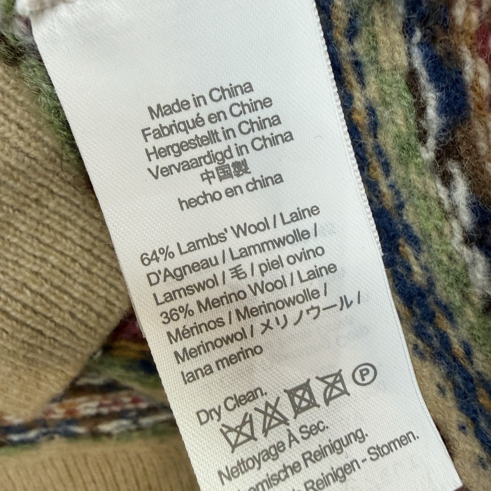 J.Crew Men's 100% Lambswool Nordic Sweater Crewneck Brown Ash Fair Isle Size XL - Picture 10 of 12